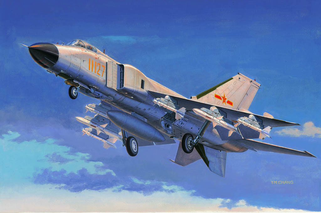 トランペッターモデル 1/48 中国空軍 J-8F多用途戦闘機 フィンバックF ...