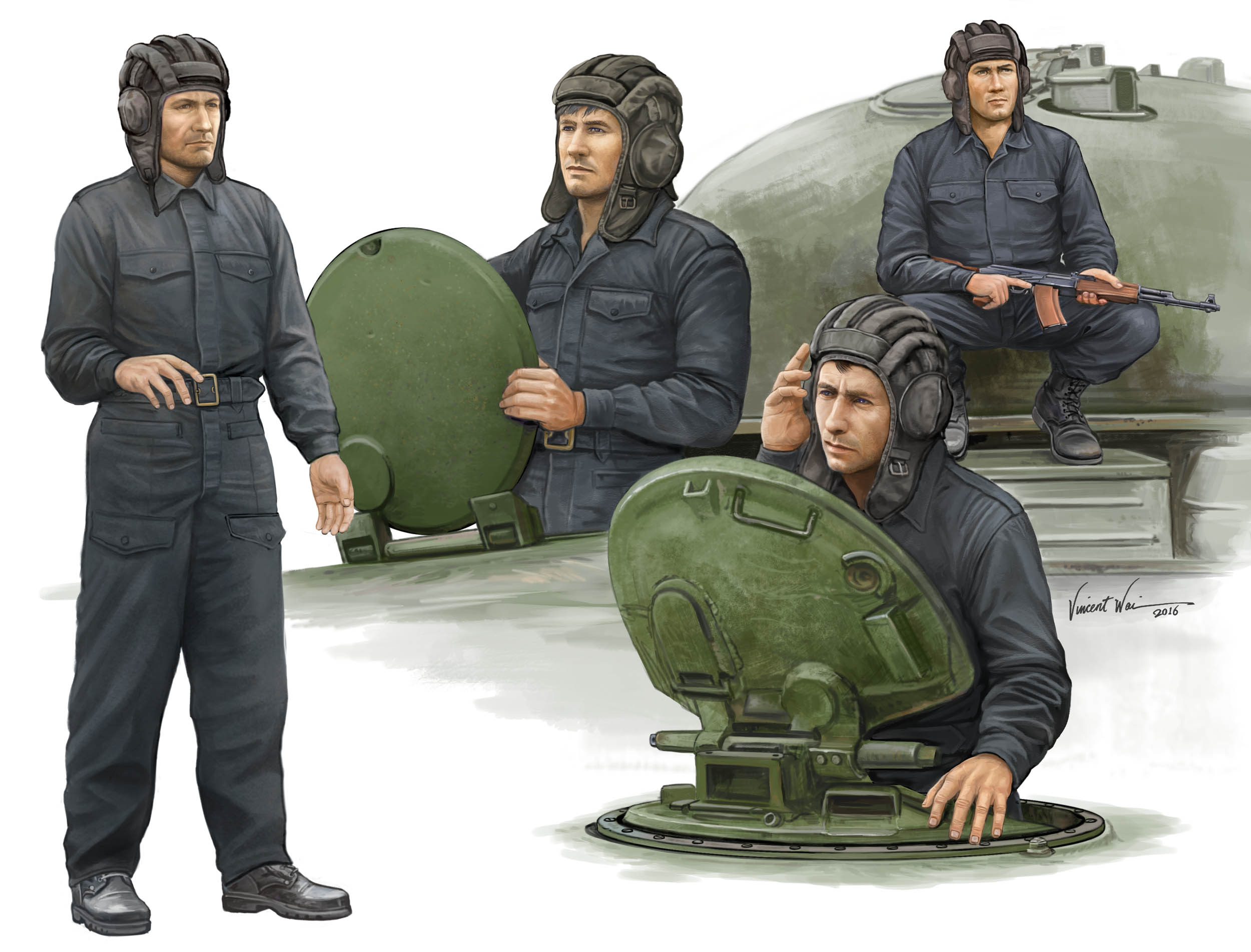 WW2 ロシア軍 ソ連軍 実物 戦車兵用 戦車帽 1944年製 極上品 - ミリタリー