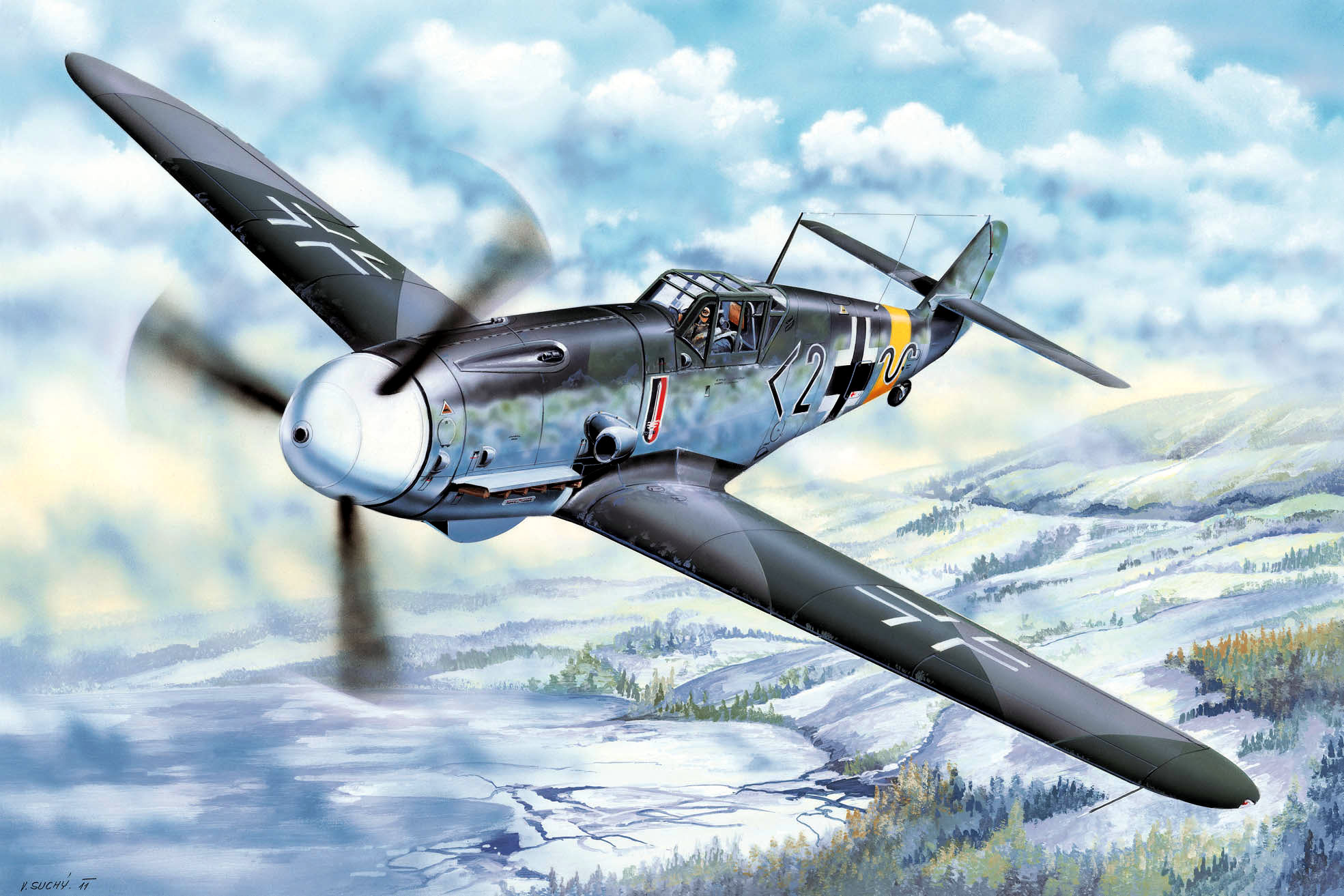 トランペッター 1/32 ドイツ軍 メッサーシュミット Bf109F-4/Trop プラモデル i8my1cf